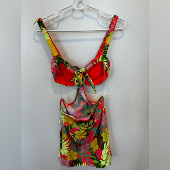 NWT Beach Bunny Cece Swim Mini Dress Yellow Jungle Floral Color - Picture 5 of 8